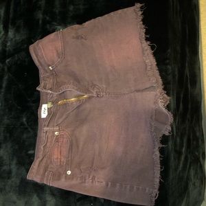 High rise jean shorts